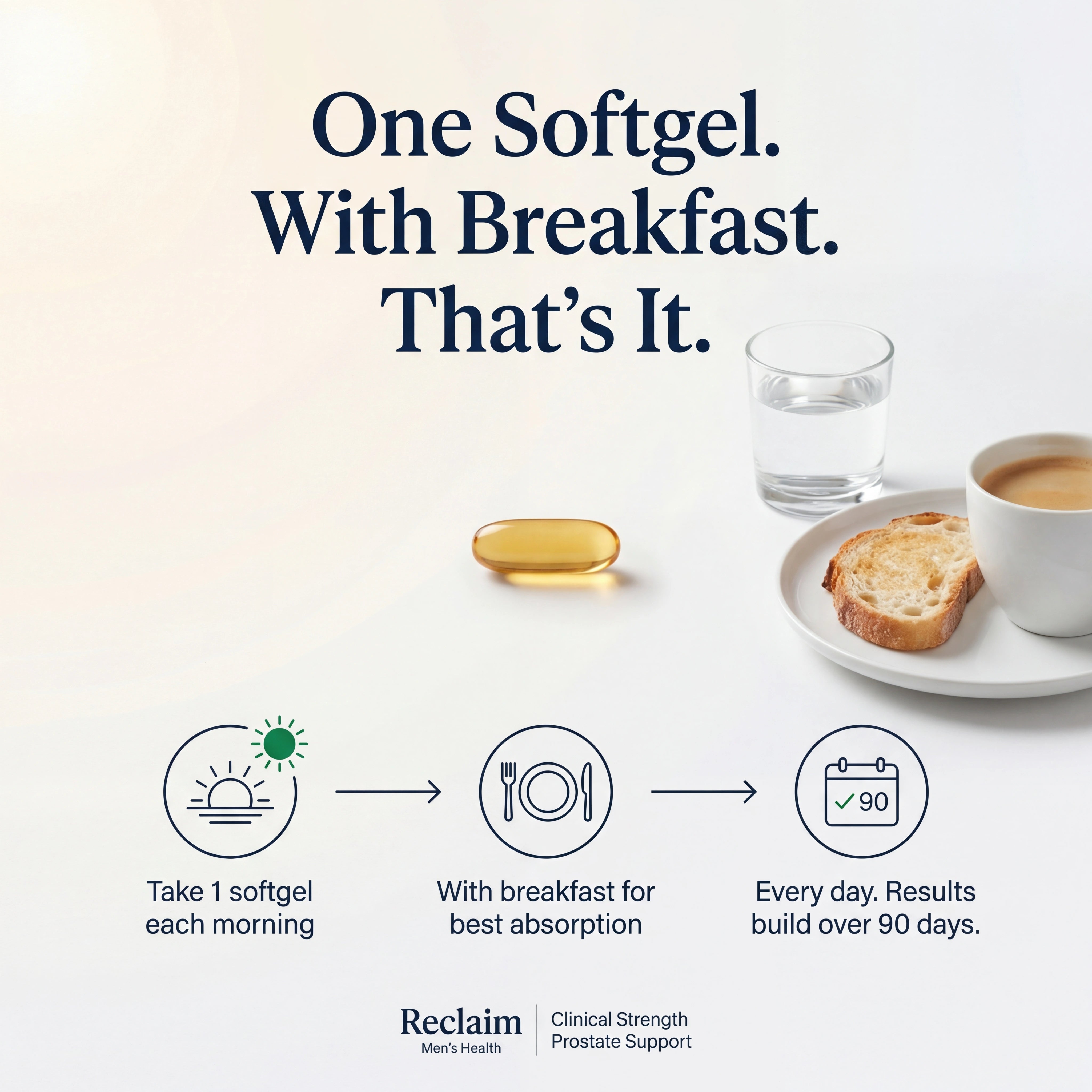 Reclaim Men's Formula — Clinical Strength Prostate Support | 30 Softgels