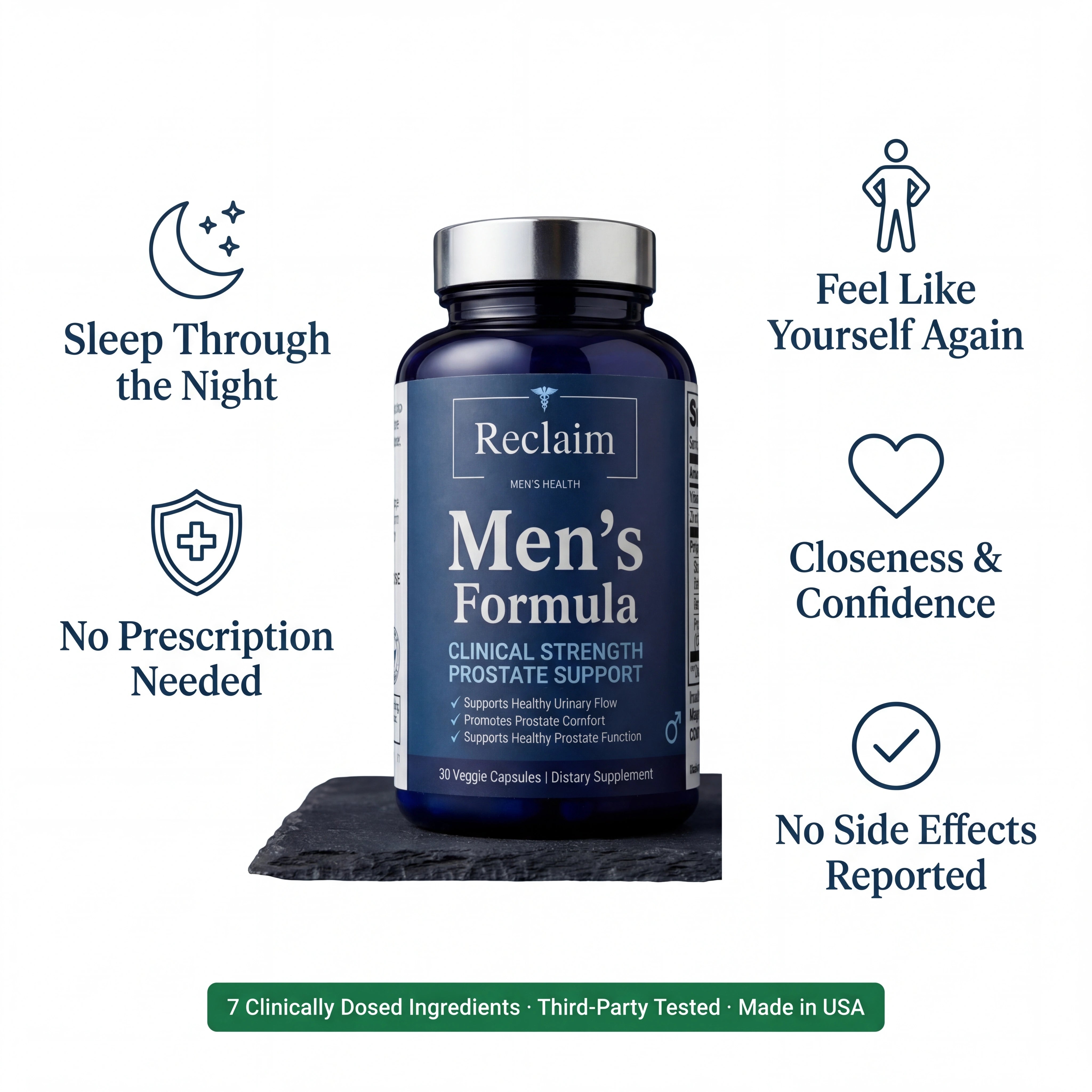 Reclaim Men's Formula — Clinical Strength Prostate Support | 30 Softgels